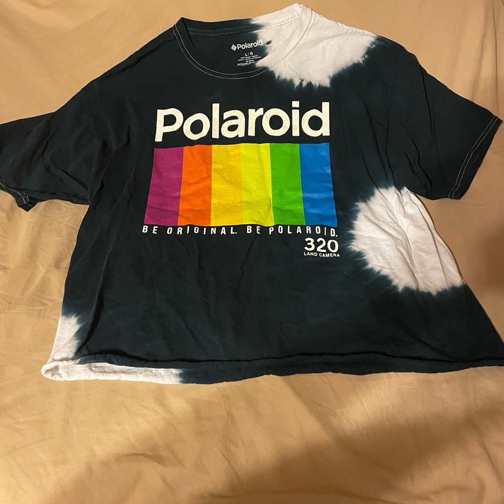 Polaroid graphic cropped tee